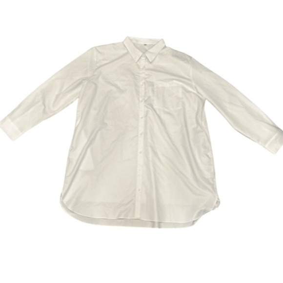 Unbranded NWOT Oversized White Button Down Shirt Dress‎ Long Sleeve 3XL - Picture 1 of 4